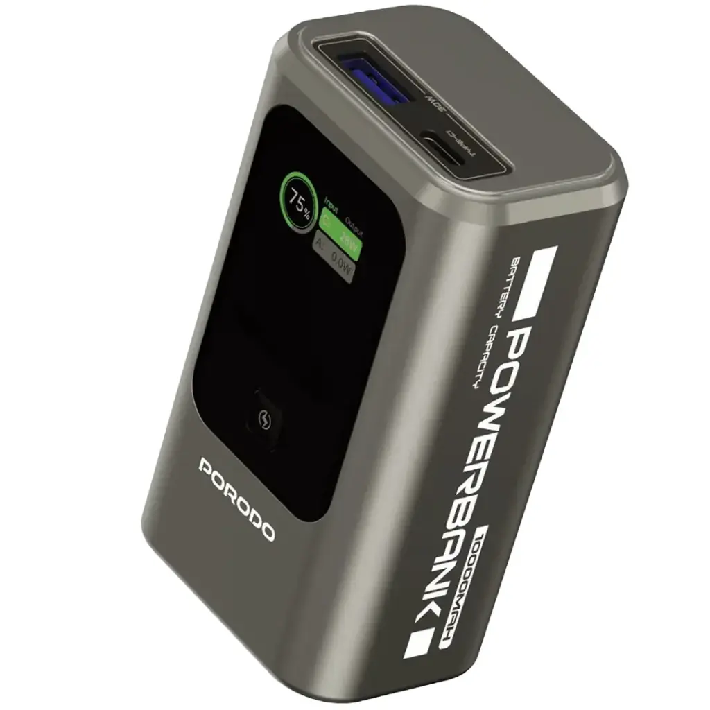 Porodo-35W-10000-mAh-Powerbank-With-TFT-Display
