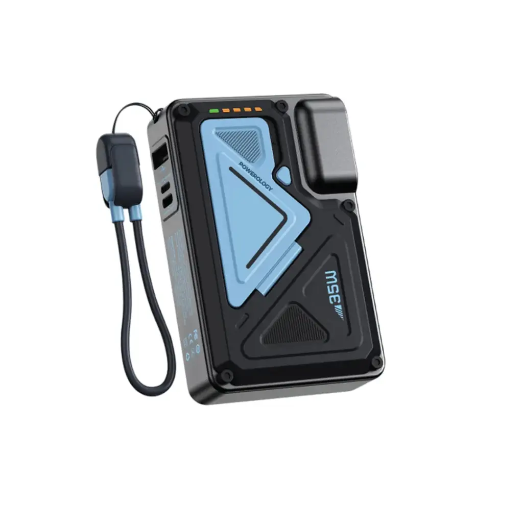 Powerology-10000mAh-MagSafe-Wireless-Power-Bank-with-Type-C-Lightning-Cable-Adapter