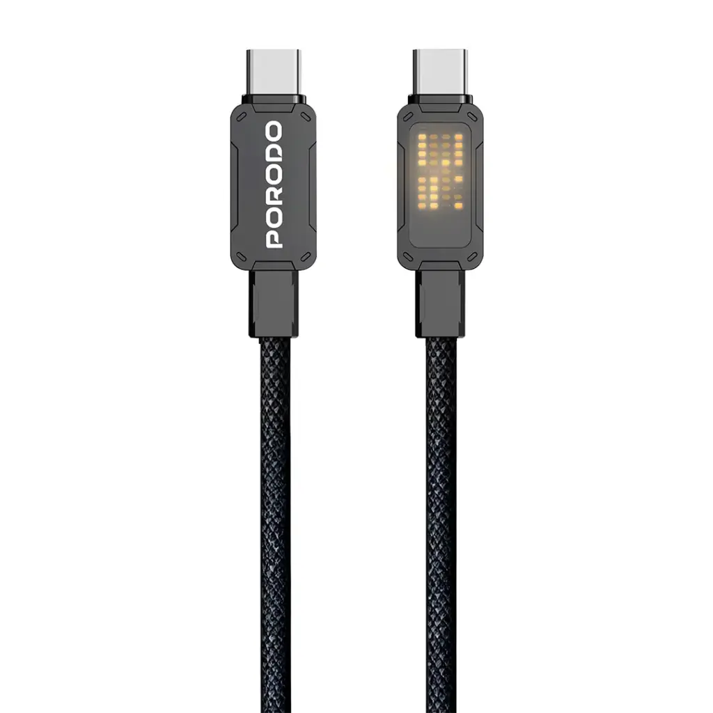 Porodo-100W-Pixelated-Braided-USB-C-to-USB-C-1M-Cable