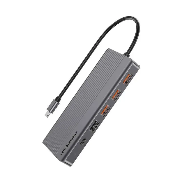 Powerology-13in1-USB-C-Hub-4K-HDMI-Type-C-100W-PD-Ethernet-USB-SD-MicroSD-3-5AUX