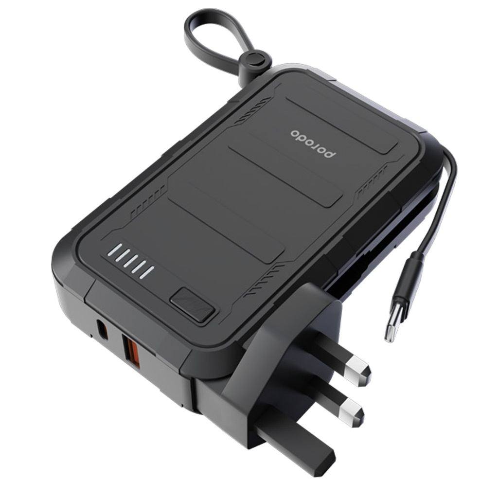Porodo-10000mAh-PPS-Powerbank-Type-C-USB-A-with-Type-C-20W---Lightning-10W-Cable-UK