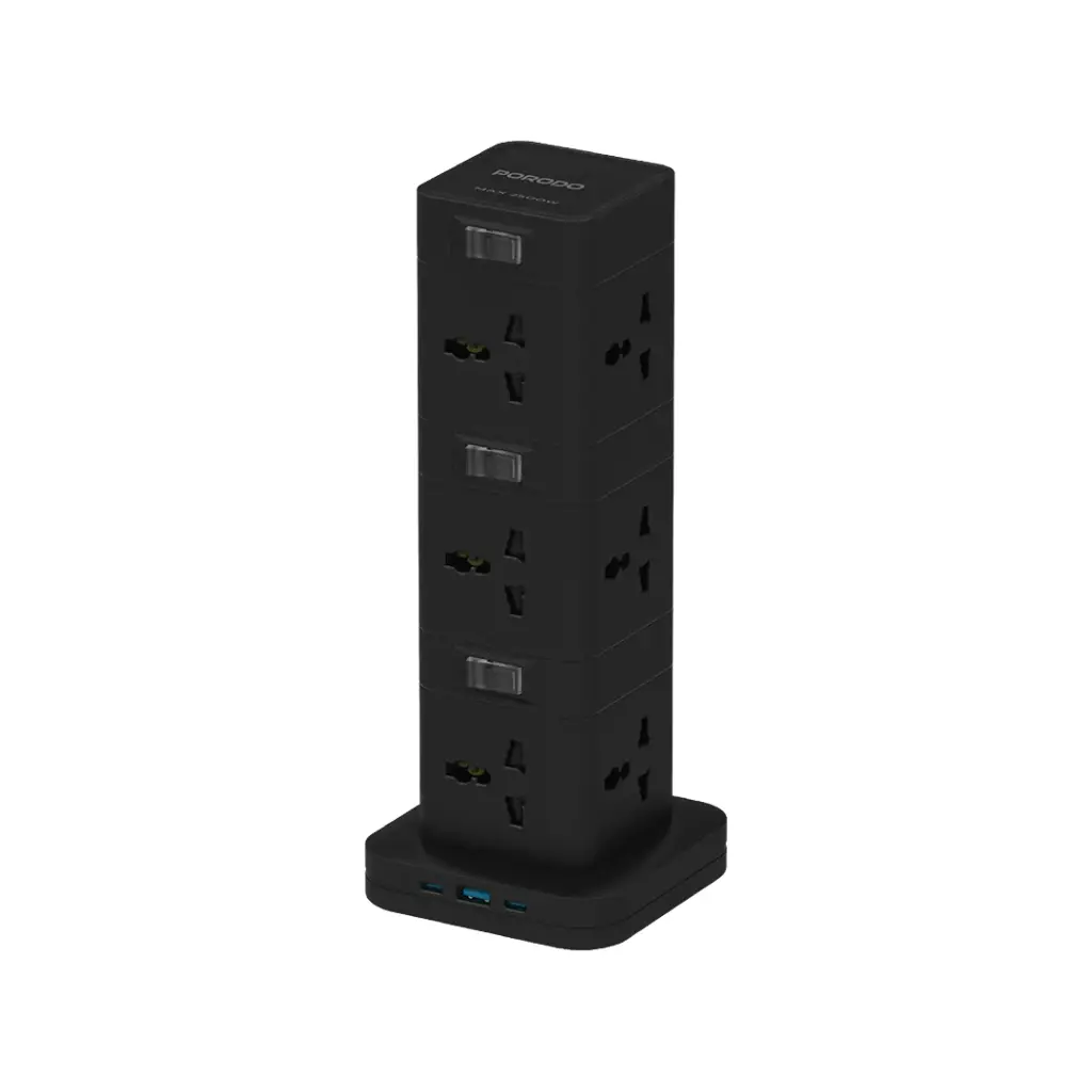 Porodo-PD20W-QC-3-0-1A---2-Type-C-Socket-Tower-3M