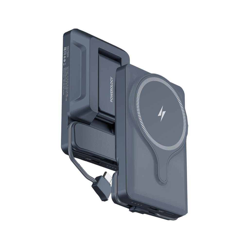Powerology-Car-Mount-5000mAh-Power-Bank-With-Magnetic-Wireless-Charger
