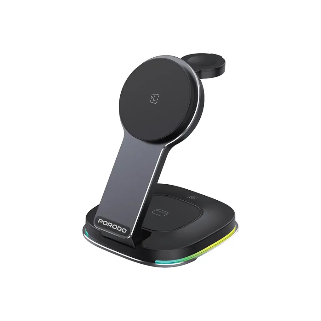 Porodo-15W-3-in-1-MagSafe-Folding-Fast-Charger-with-RGB-Lights-Type-C