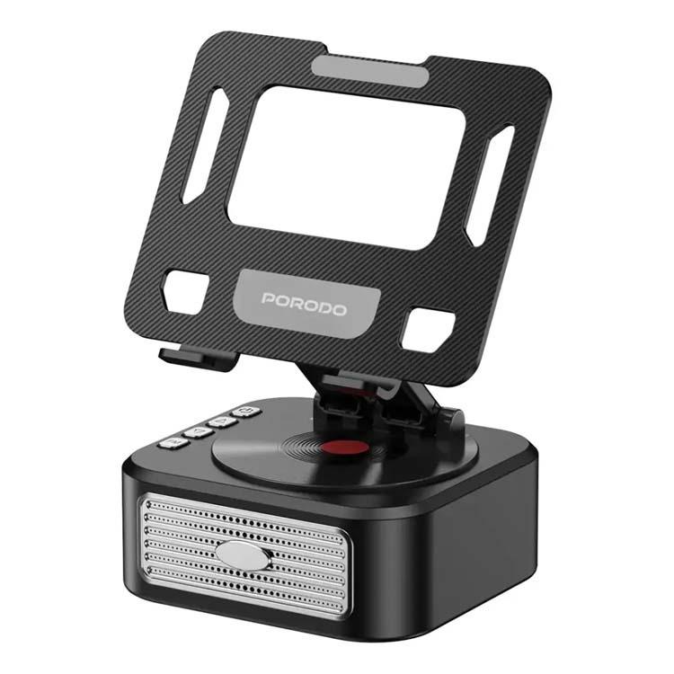 Porodo-Lifestyle-5W-Bluetooth-Speaker-with-360-Adjustable-Foldable-Tablet-Holder