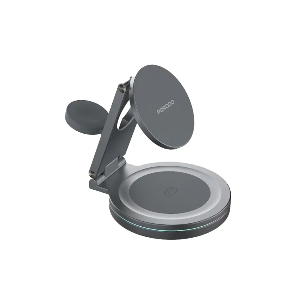 Porodo-Portable-Compact-3-in-1-Magsafe-Wireless-Charger-Foldable-360-Aluminium