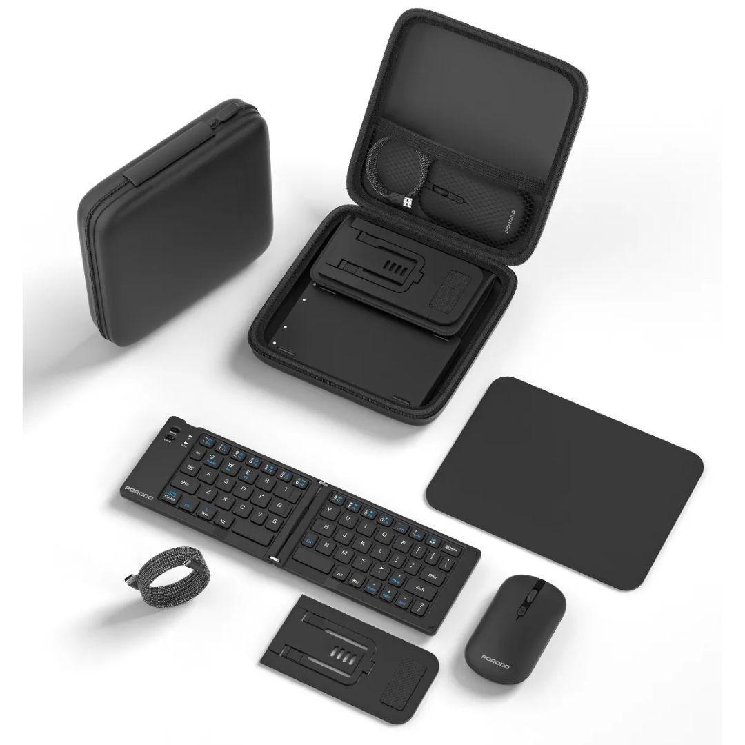 porodo Porodo 6-in-1 Keyboard Mouse Set black