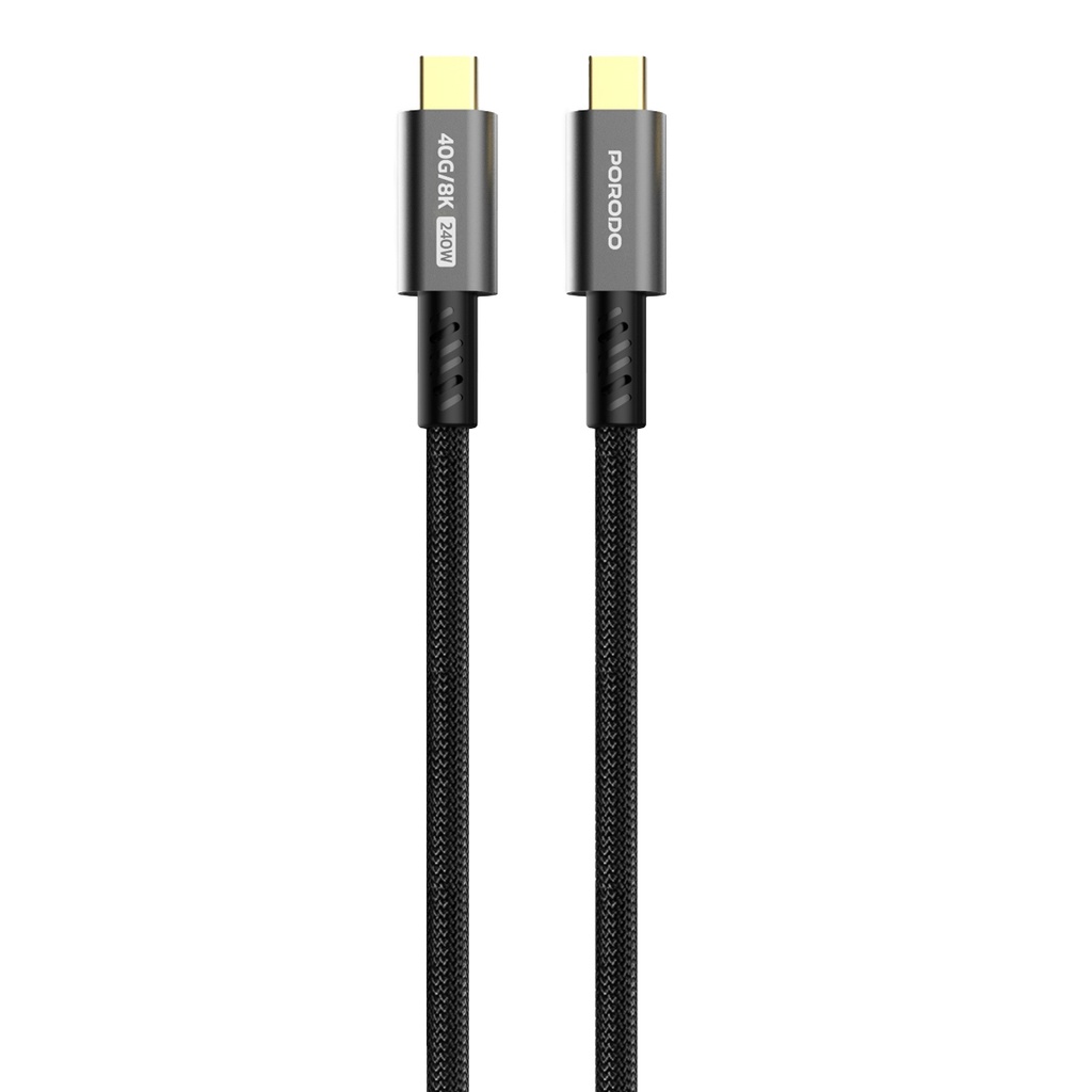 porodo Porodo Woven Cable 40Gbps 240W Black power: 240w