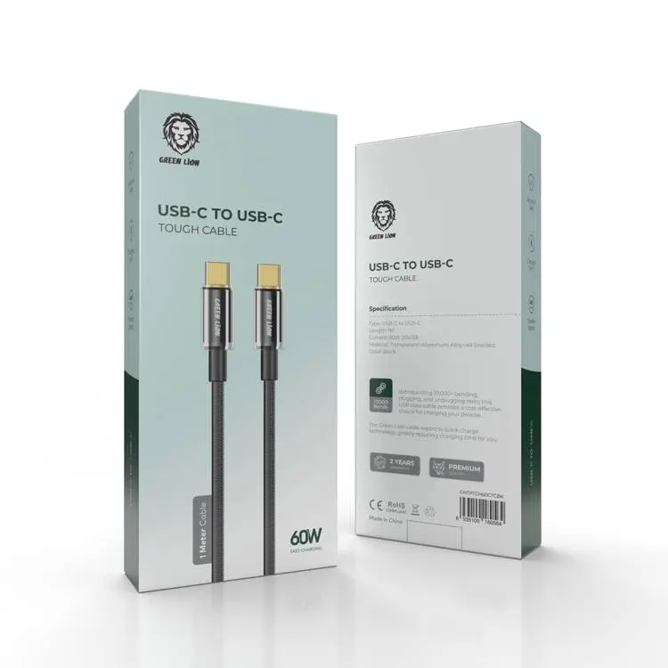 greenlion Greenlion USB-C to USB-C Touch Cable 60W Black power: 60w